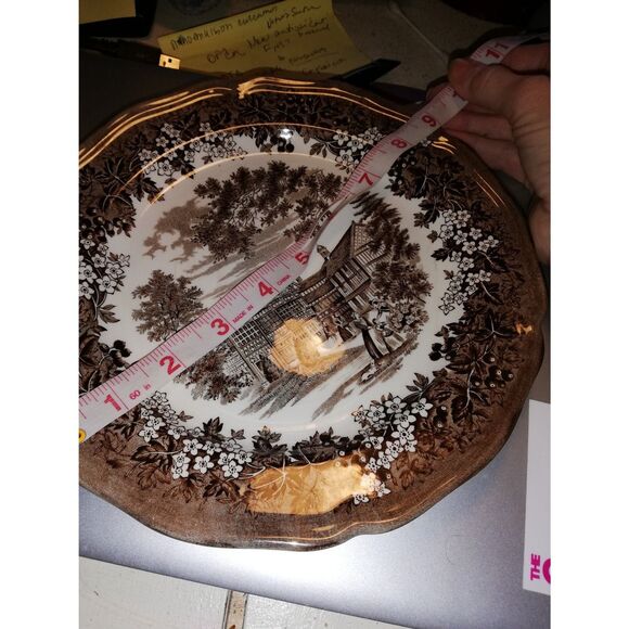 J&G Meakin Merrie England Cheshire Bramall Hall Plate VTG English Ironstone 9" - Picture 3 of 16